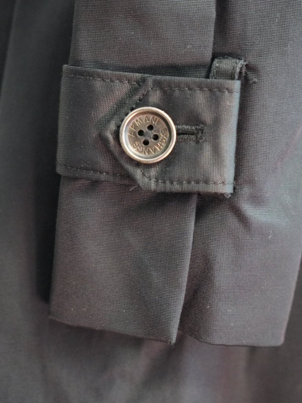 Armani Exchange Pleated Jacket-Wmns XS-Cotton-Loose Collar Button-w/ Garment Bag - Picture 3 of 12